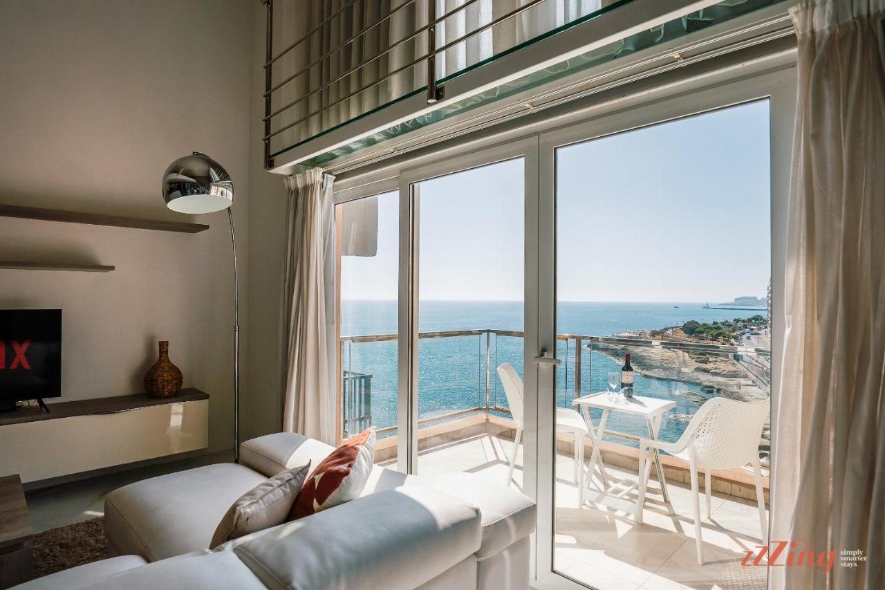 Scenic Seafront Duplex Apartment In สลีมา ภายนอก รูปภาพ